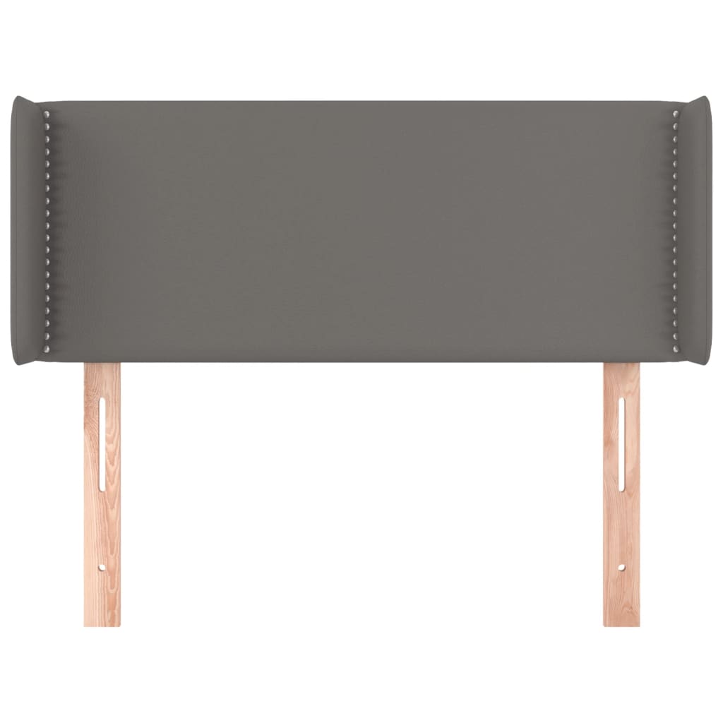 vidaXL Kopfteil mit Ohren Grau 103x16x78/88 cm Kunstleder