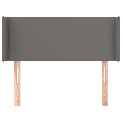 vidaXL Kopfteil mit Ohren Grau 103x16x78/88 cm Kunstleder