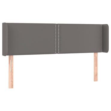 vidaXL Kopfteil mit Ohren Grau 147x16x78/88 cm Kunstleder