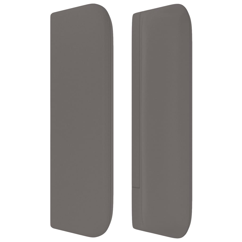 vidaXL Kopfteil mit Ohren Grau 147x16x78/88 cm Kunstleder