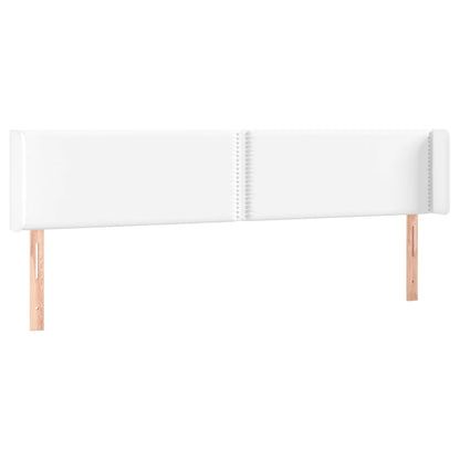 vidaXL Kopfteil mit Ohren Weiß 183x16x78/88 cm Kunstleder