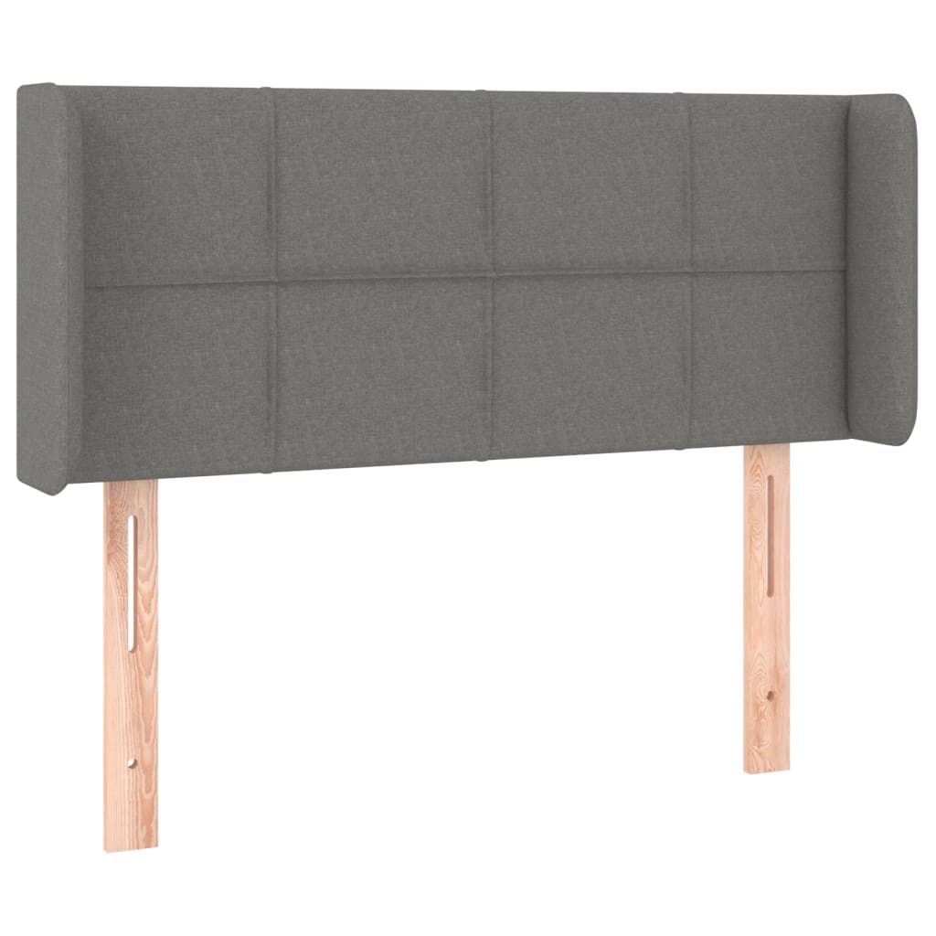vidaXL Kopfteil mit Ohren Dunkelgrau 83x16x78/88 cm Stoff