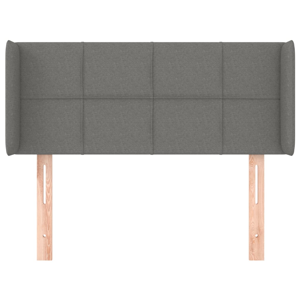 vidaXL Kopfteil mit Ohren Dunkelgrau 83x16x78/88 cm Stoff