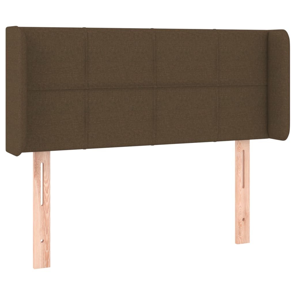vidaXL Kopfteil mit Ohren Dunkelbraun 83x16x78/88 cm Stoff