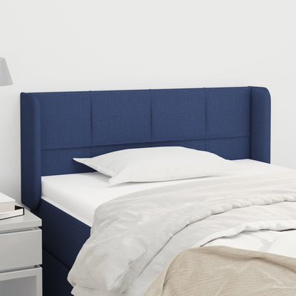 vidaXL Kopfteil mit Ohren Blau 83x16x78/88 cm Stoff