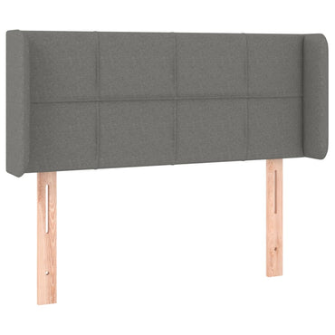 vidaXL Kopfteil mit Ohren Dunkelgrau 93x16x78/88 cm Stoff