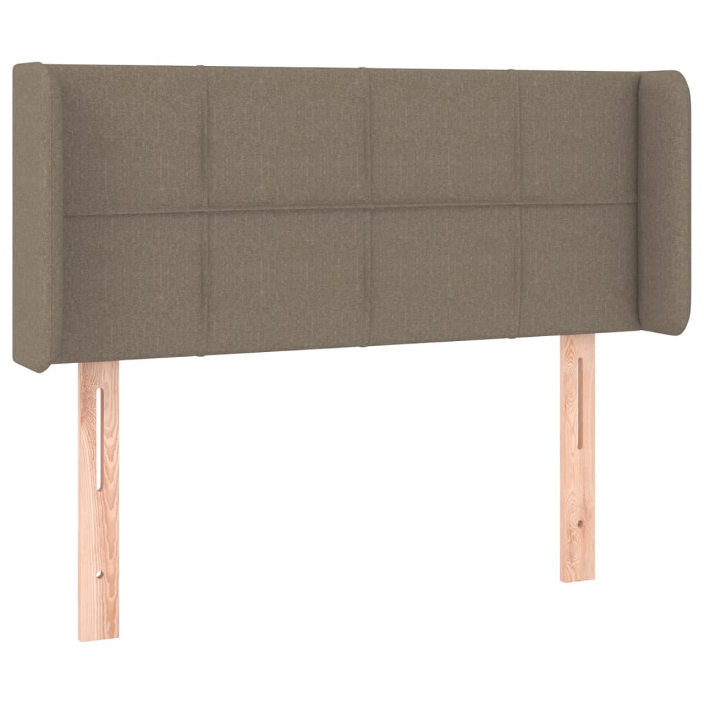 vidaXL Kopfteil mit Ohren Taupe 93x16x78/88 cm Stoff