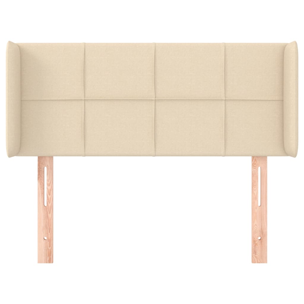 vidaXL Kopfteil mit Ohren Creme 93x16x78/88 cm Stoff
