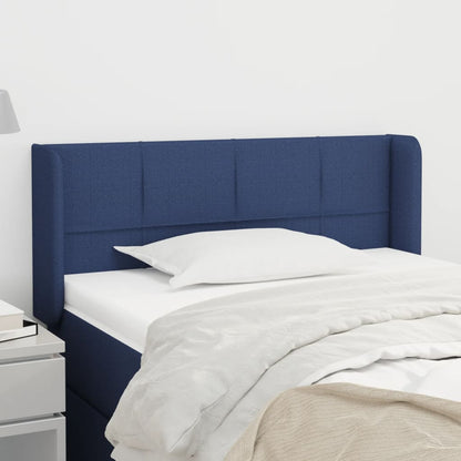 vidaXL Kopfteil mit Ohren Blau 93x16x78/88 cm Stoff