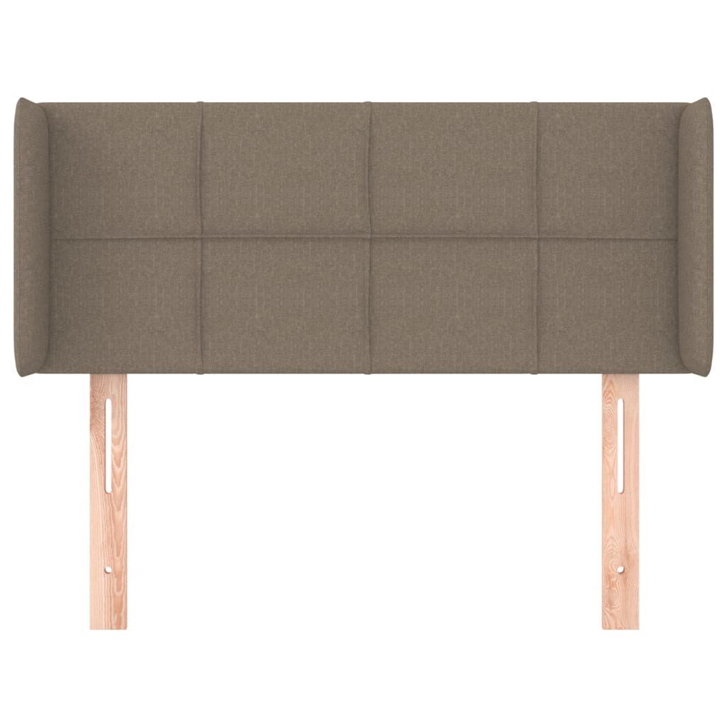 vidaXL Kopfteil mit Ohren Taupe 103x16x78/88 cm Stoff