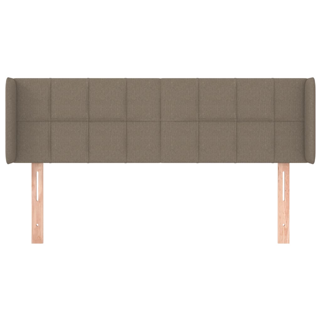 vidaXL Kopfteil mit Ohren Taupe 147x16x78/88 cm Stoff