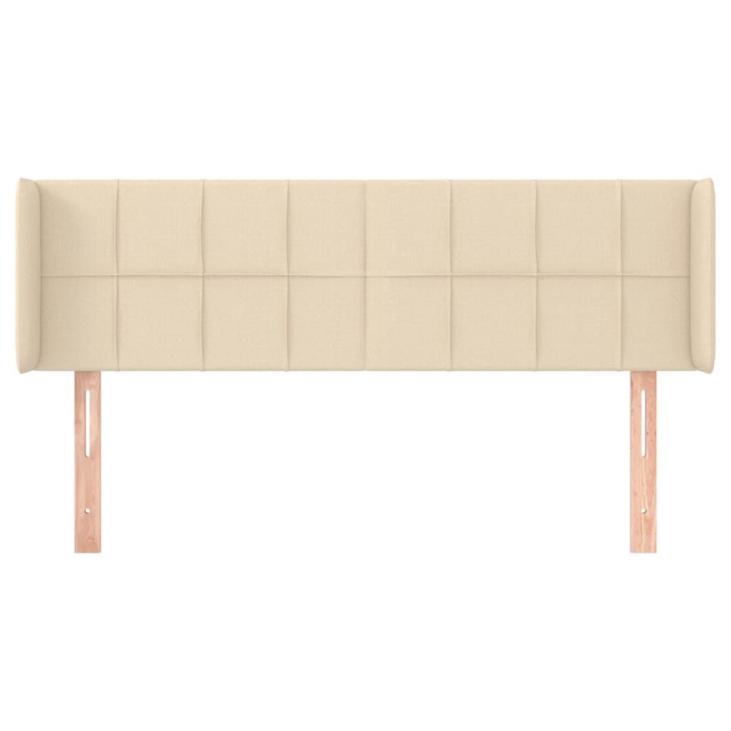 vidaXL Kopfteil mit Ohren Creme 147x16x78/88 cm Stoff