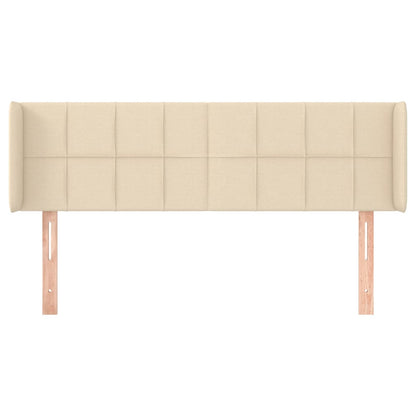 vidaXL Kopfteil mit Ohren Creme 147x16x78/88 cm Stoff