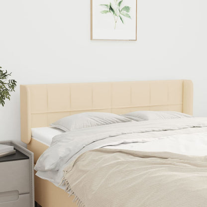 vidaXL Kopfteil mit Ohren Creme 147x16x78/88 cm Stoff