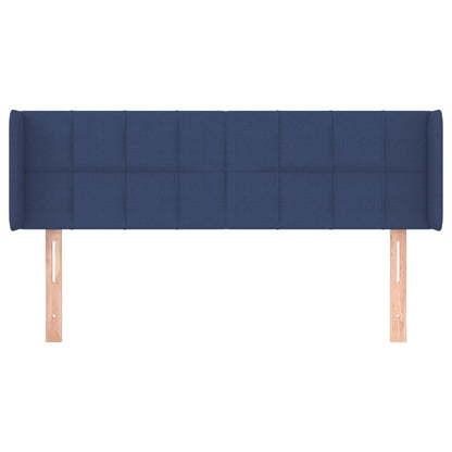 vidaXL Kopfteil mit Ohren Blau 147x16x78/88 cm Stoff