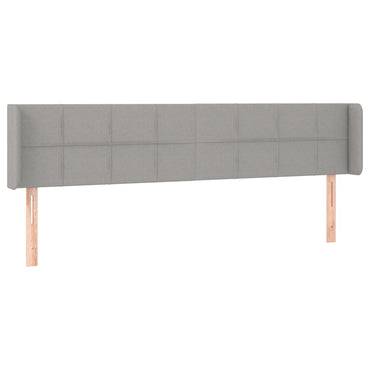 vidaXL Kopfteil mit Ohren Hellgrau 163x16x78/88 cm Stoff