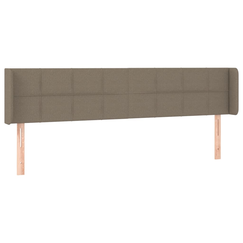 vidaXL Kopfteil mit Ohren Taupe 163x16x78/88 cm Stoff