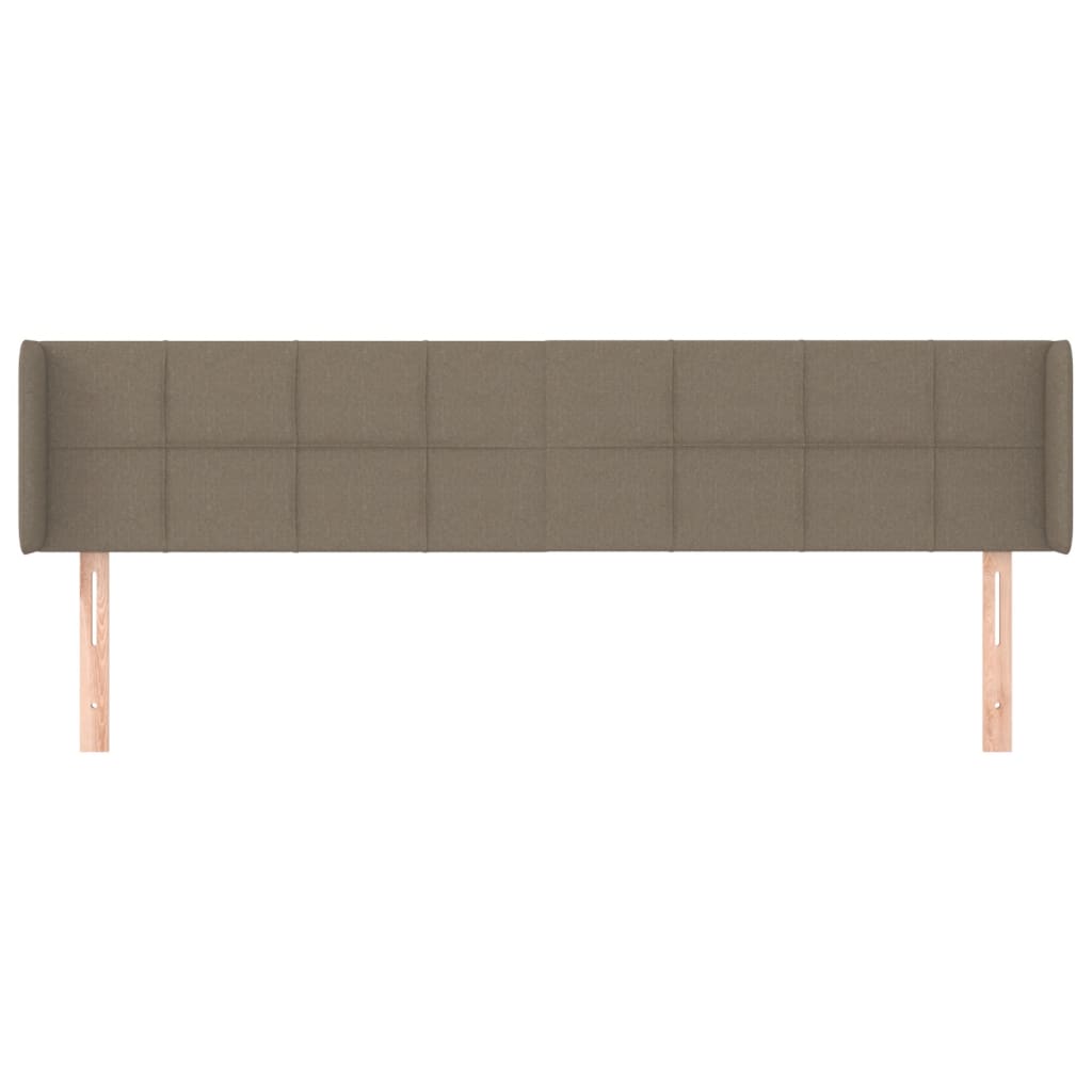 vidaXL Kopfteil mit Ohren Taupe 163x16x78/88 cm Stoff