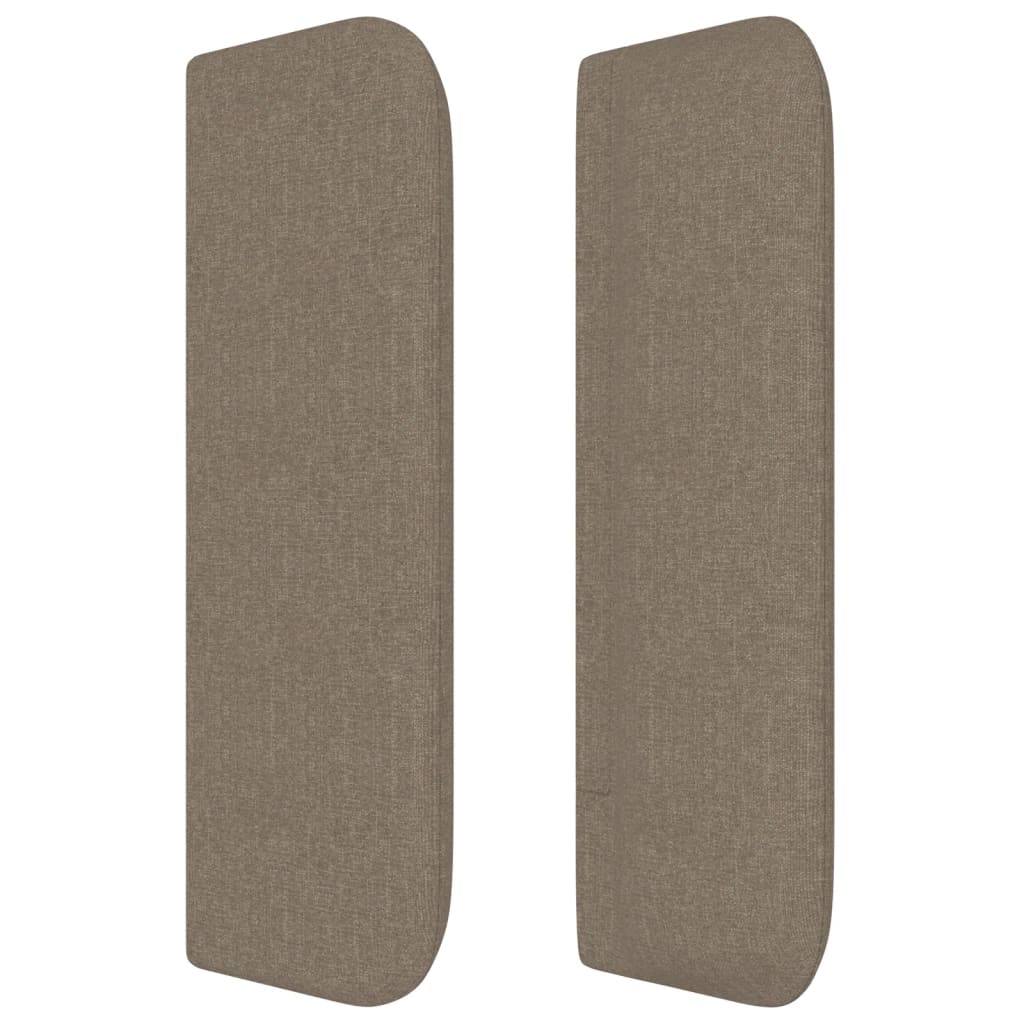 vidaXL Kopfteil mit Ohren Taupe 163x16x78/88 cm Stoff