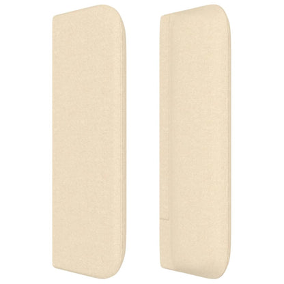 vidaXL Kopfteil mit Ohren Creme 163x16x78/88 cm Stoff