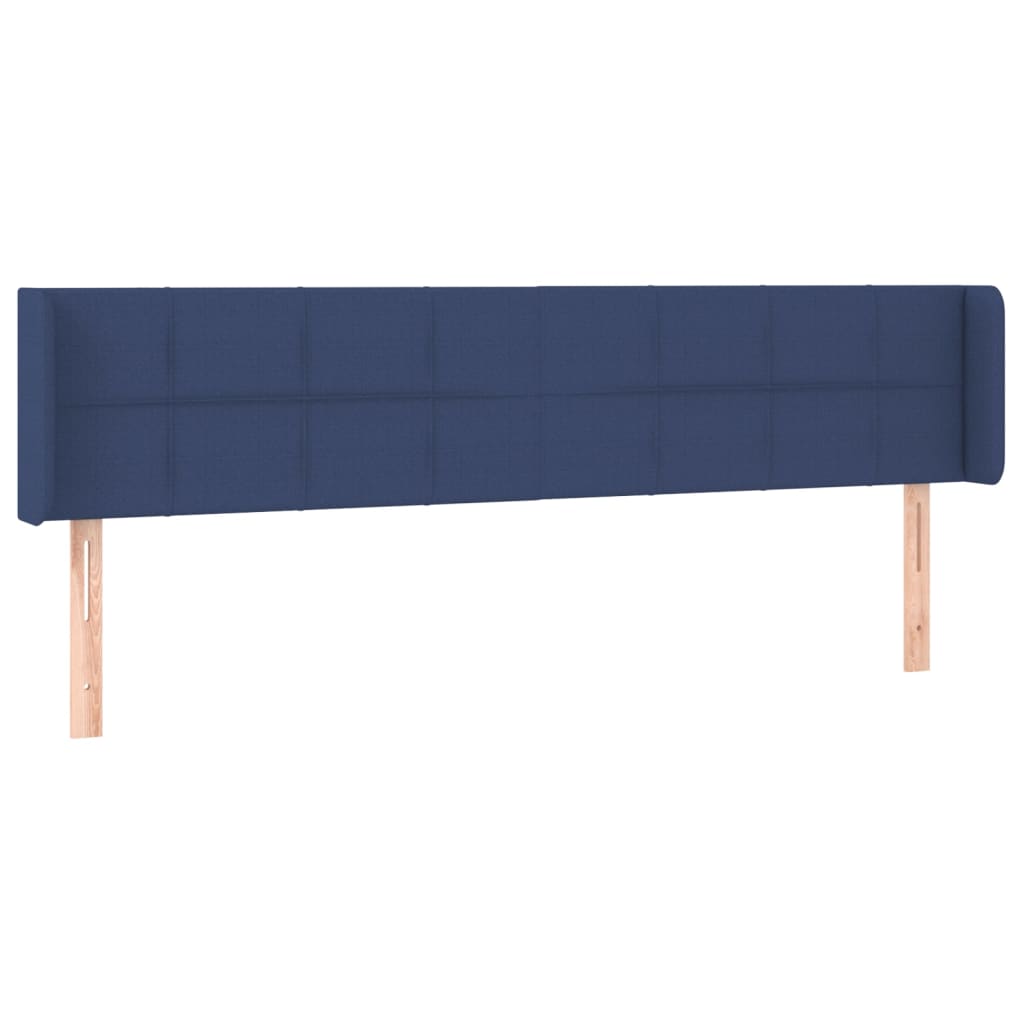 vidaXL Kopfteil mit Ohren Blau 163x16x78/88 cm Stoff