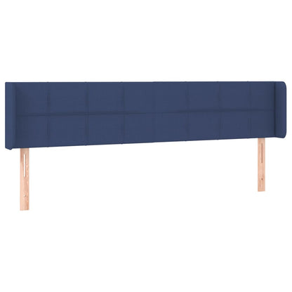 vidaXL Kopfteil mit Ohren Blau 163x16x78/88 cm Stoff