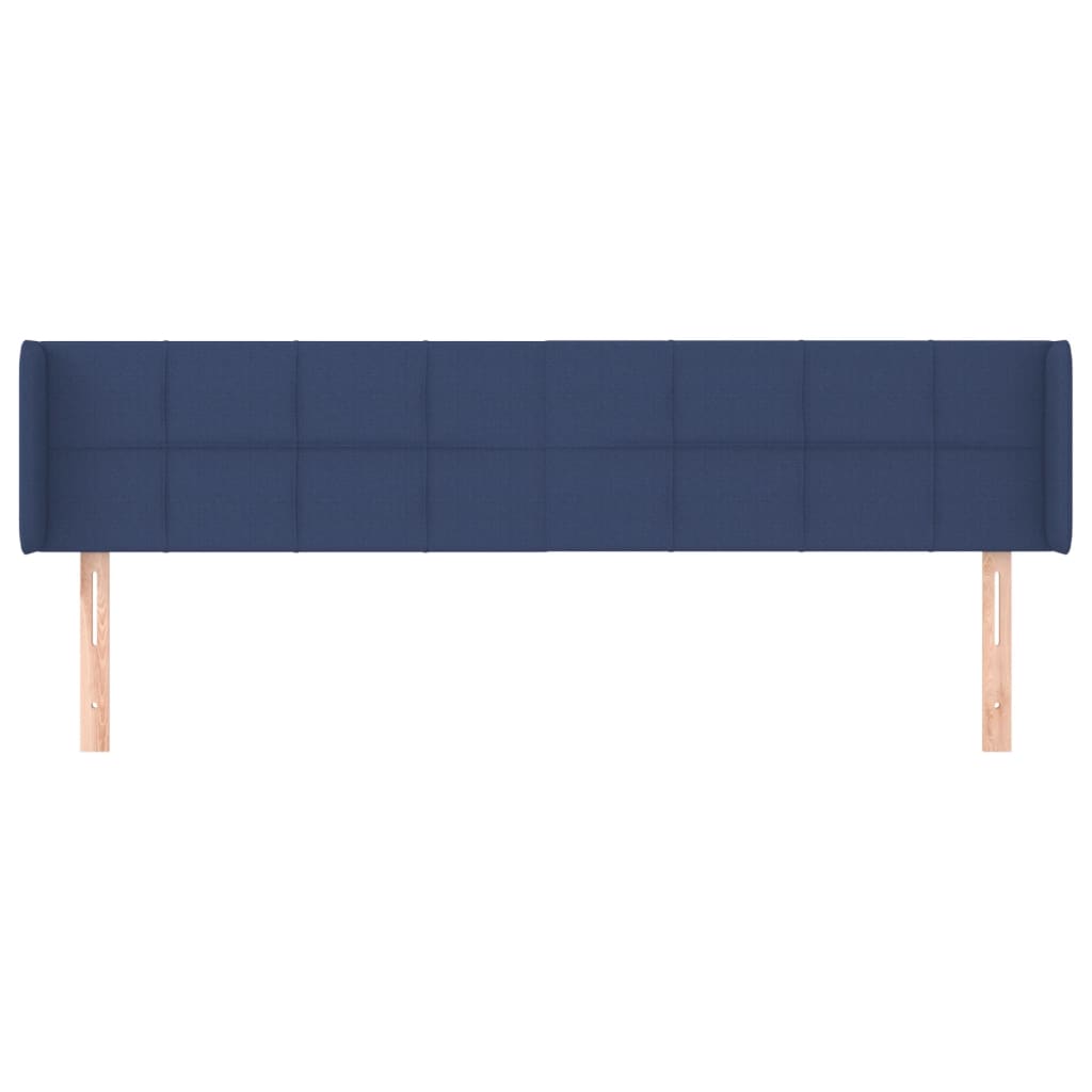 vidaXL Kopfteil mit Ohren Blau 163x16x78/88 cm Stoff