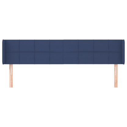 vidaXL Kopfteil mit Ohren Blau 163x16x78/88 cm Stoff