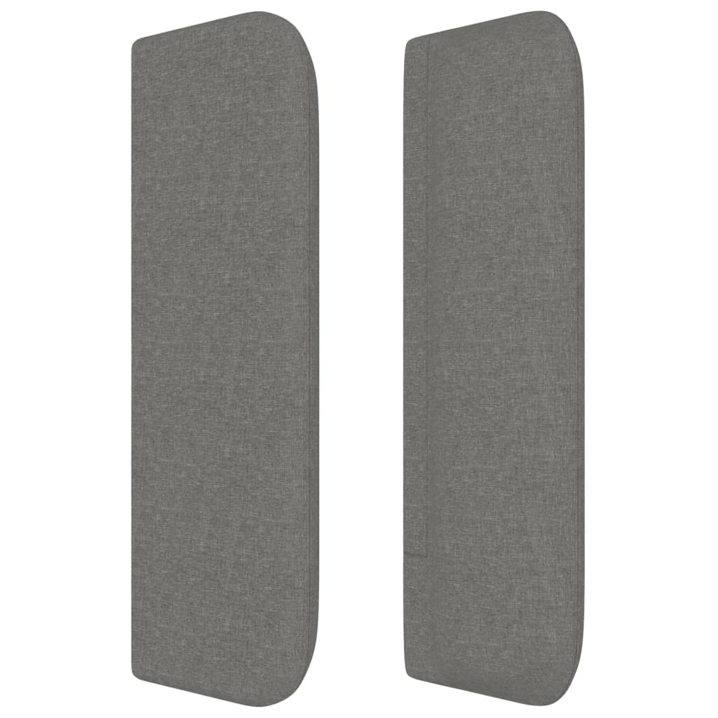 vidaXL Kopfteil mit Ohren Dunkelgrau 183x16x78/88 cm Stoff