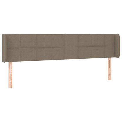 vidaXL Kopfteil mit Ohren Taupe 183x16x78/88 cm Stoff