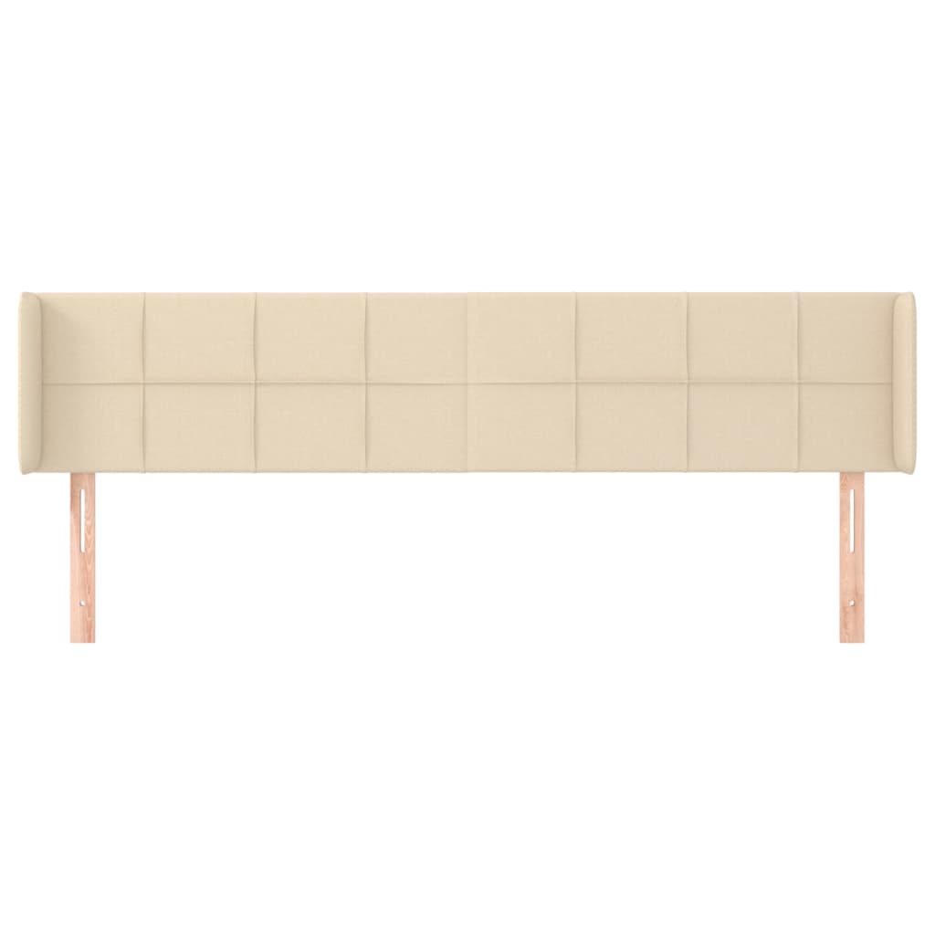 vidaXL Kopfteil mit Ohren Creme 183x16x78/88 cm Stoff