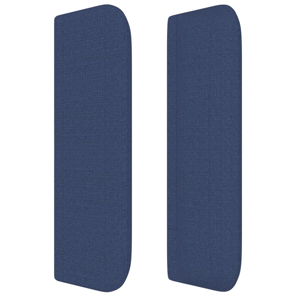 vidaXL Kopfteil mit Ohren Blau 203x16x78/88 cm Stoff