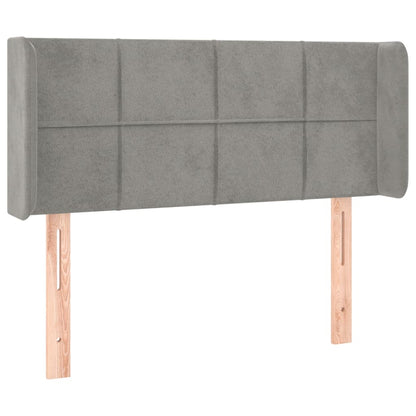vidaXL Kopfteil mit Ohren Hellgrau 83x16x78/88 cm Samt