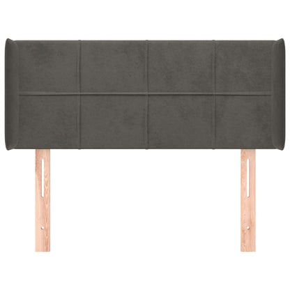 vidaXL Kopfteil mit Ohren Dunkelgrau 83x16x78/88 cm Samt