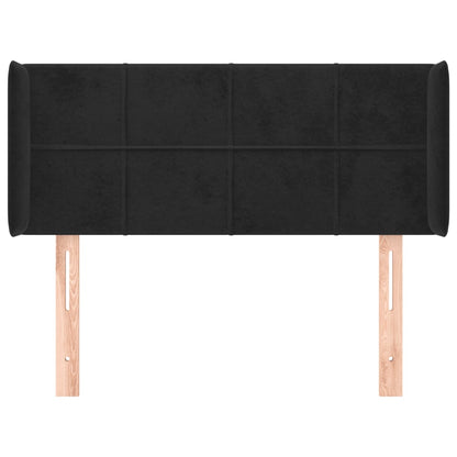 vidaXL Kopfteil mit Ohren Schwarz 83x16x78/88 cm Samt