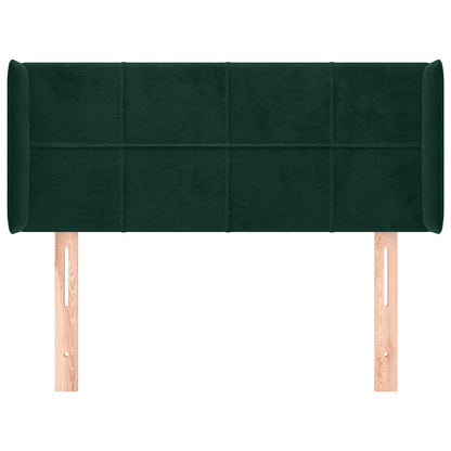 vidaXL Kopfteil mit Ohren Dunkelgrün 83x16x78/88 cm Samt