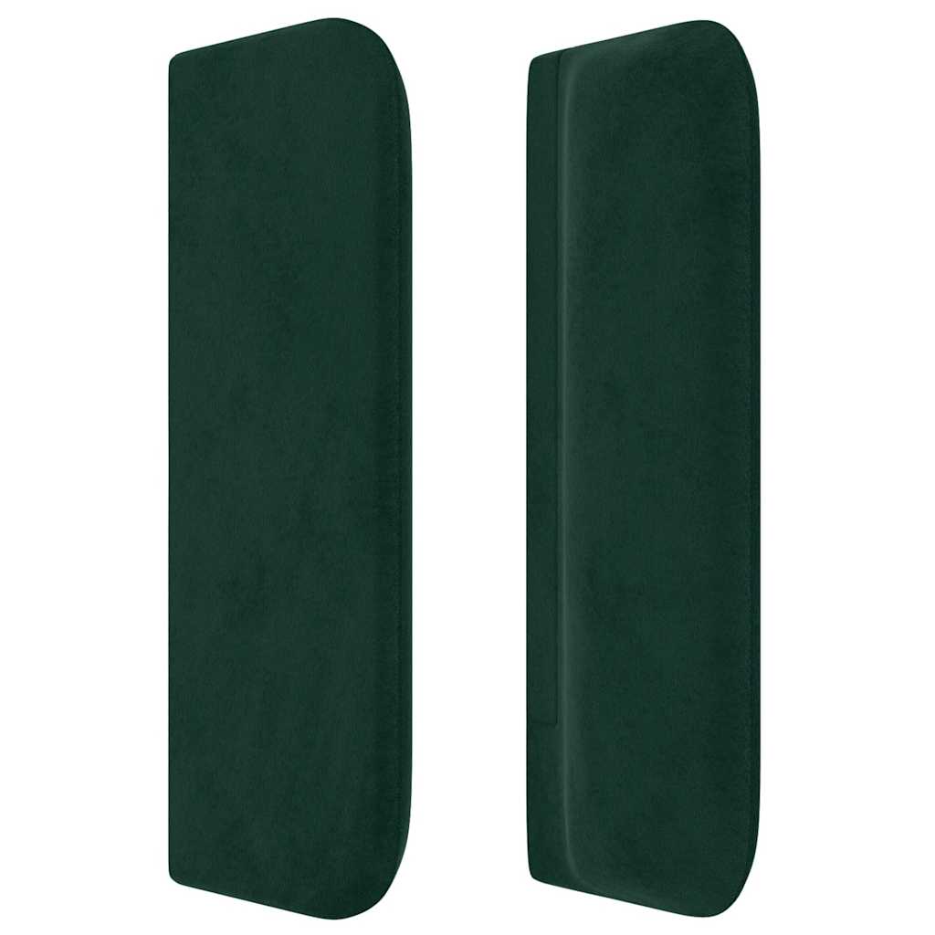 vidaXL Kopfteil mit Ohren Dunkelgrün 83x16x78/88 cm Samt