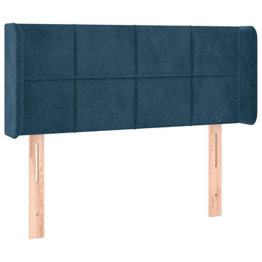 vidaXL Kopfteil mit Ohren Dunkelblau 83x16x78/88 cm Samt