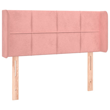 vidaXL Kopfteil mit Ohren Rosa 83x16x78/88 cm Samt