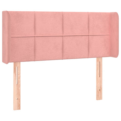 vidaXL Kopfteil mit Ohren Rosa 83x16x78/88 cm Samt