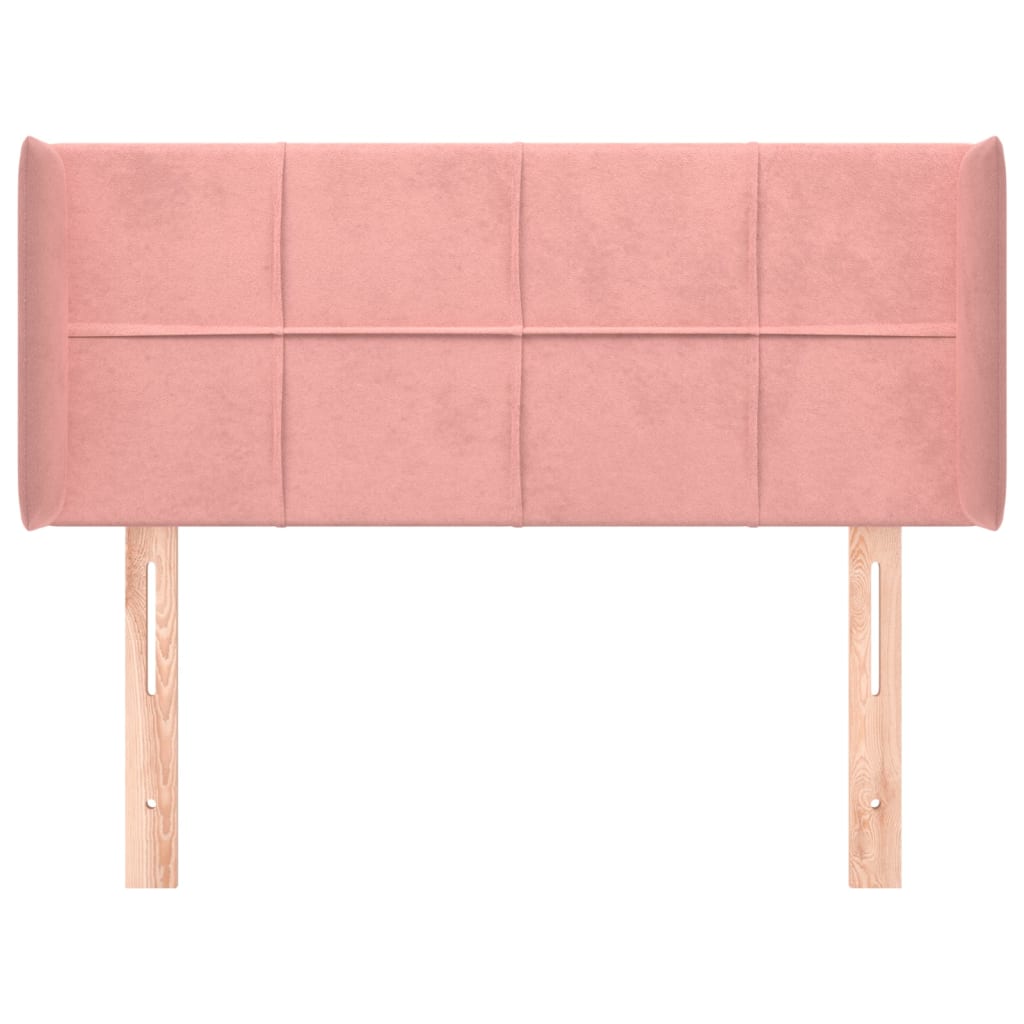 vidaXL Kopfteil mit Ohren Rosa 83x16x78/88 cm Samt