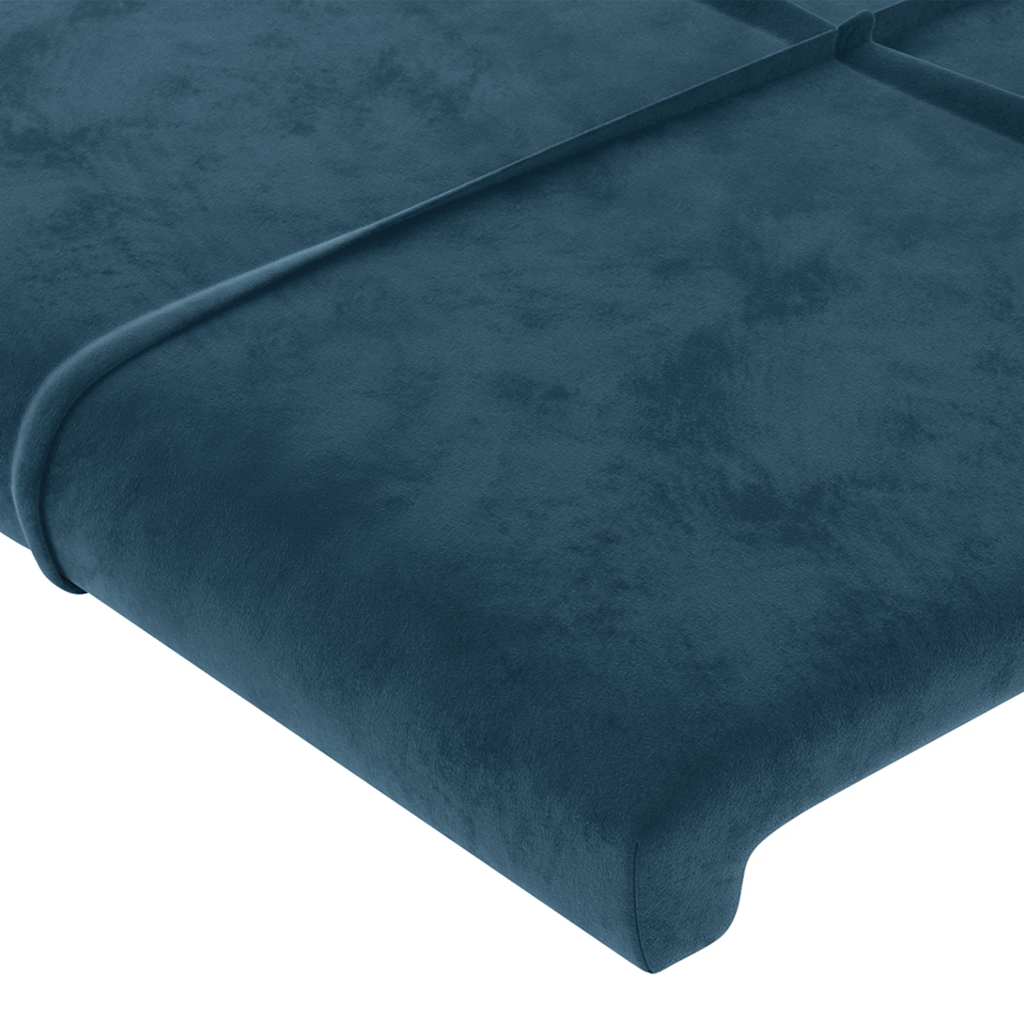 vidaXL Kopfteil mit Ohren Dunkelblau 93x16x78/88 cm Samt