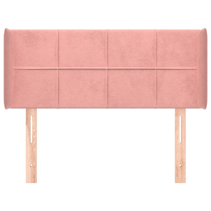 vidaXL Kopfteil mit Ohren Rosa 93x16x78/88 cm Samt