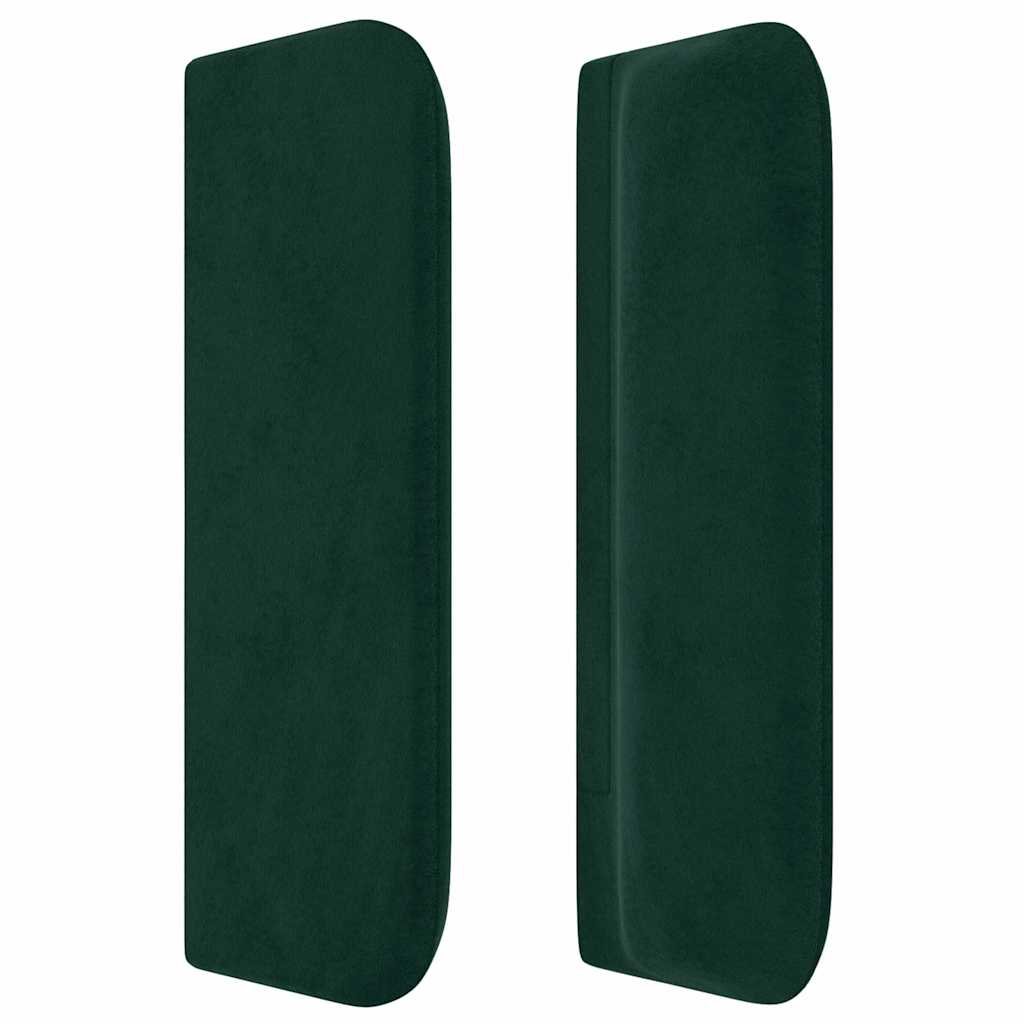 vidaXL Kopfteil mit Ohren Dunkelgrün 103x16x78/88 cm Samt