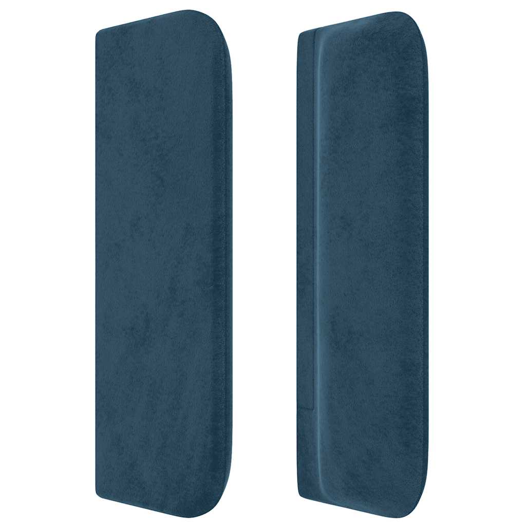 vidaXL Kopfteil mit Ohren Dunkelblau 103x16x78/88 cm Samt