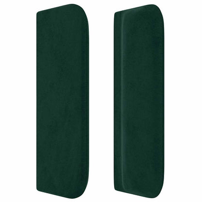 vidaXL Kopfteil mit Ohren Dunkelgrün 147x16x78/88 cm Samt