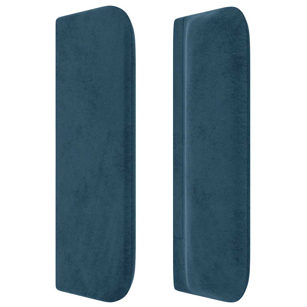 vidaXL Kopfteil mit Ohren Dunkelblau 147x16x78/88 cm Samt