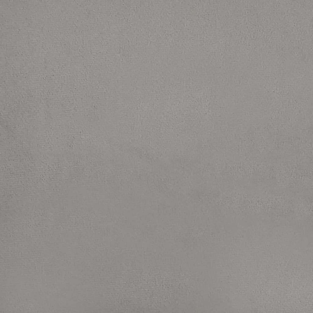 vidaXL Kopfteil mit Ohren Hellgrau 163x16x78/88 cm Samt