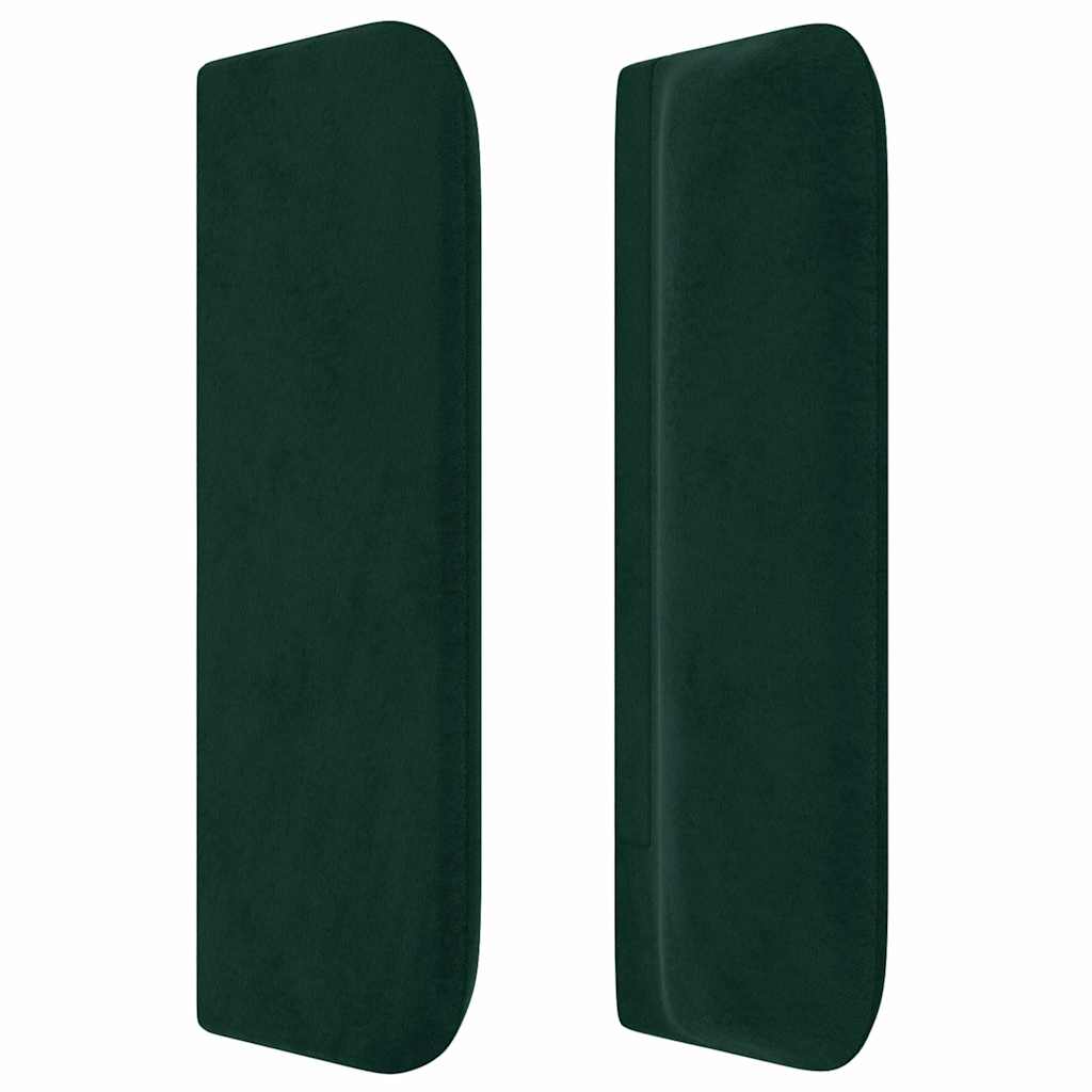 vidaXL Kopfteil mit Ohren Dunkelgrün 163x16x78/88 cm Samt