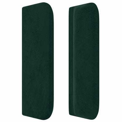 vidaXL Kopfteil mit Ohren Dunkelgrün 163x16x78/88 cm Samt